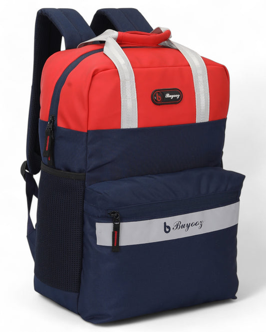 BUYOOZ Vegan Leather Laptop Backpack – Water-Resistant, - Travel Bag for Men & Women | Spacious, Trolley Sleeve, 15.6" Laptop Compatible