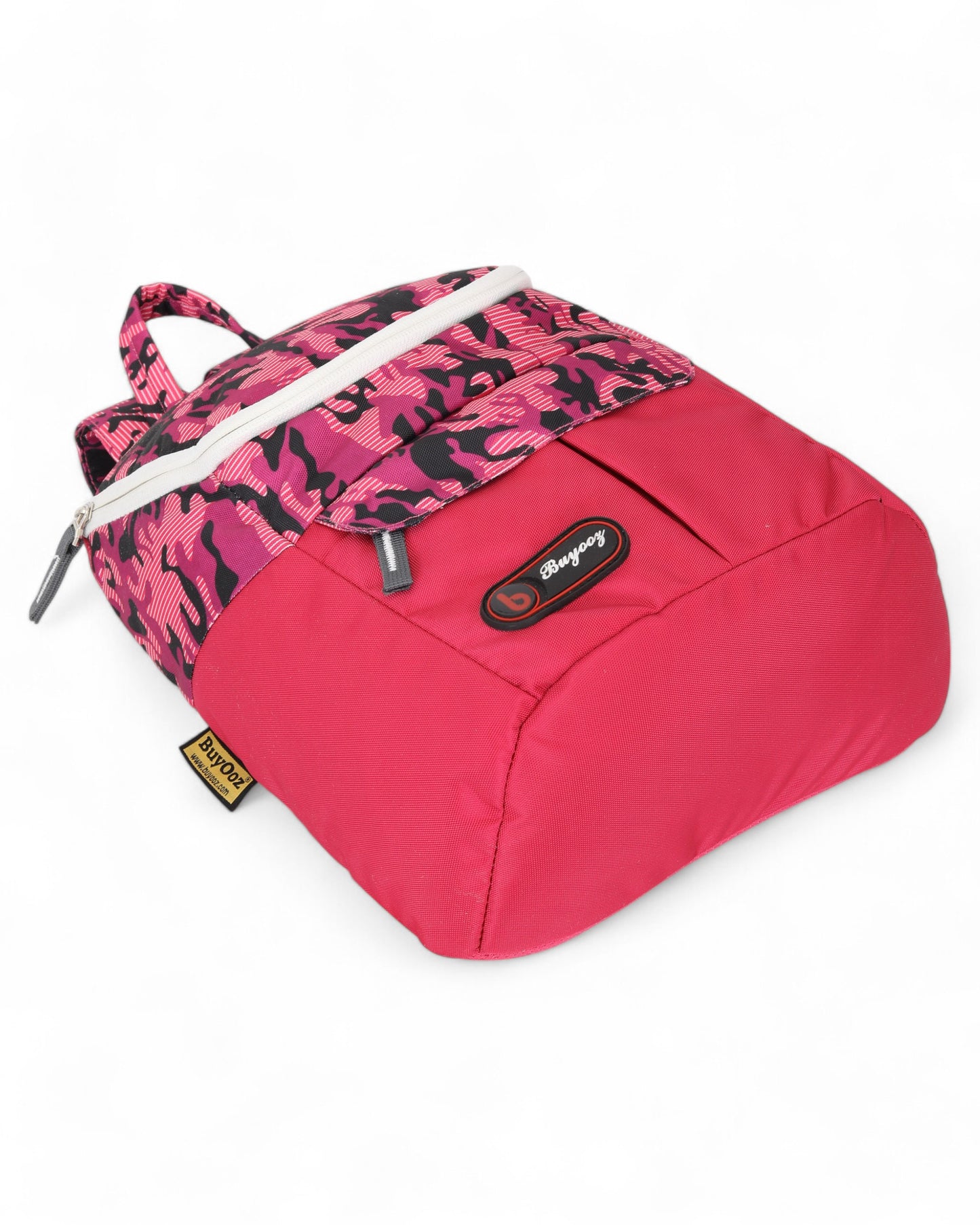 Buyooz Women Pink & White Graphic Daypack