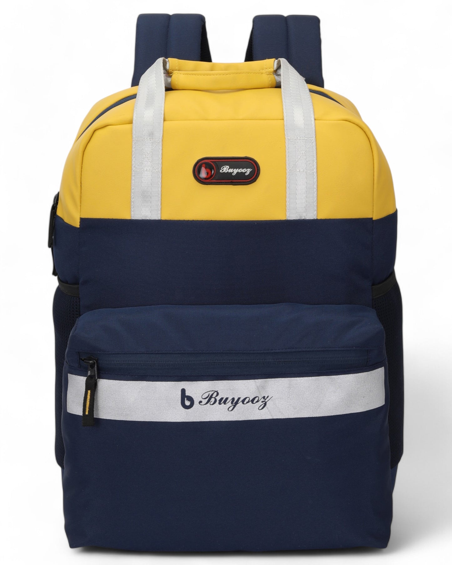 Buyooz 22L Medium Vegan Leather Laptop Backpack (Up to 15.6 Inch) - Water-Resistant, Rainproof Zippers, Sustainable,