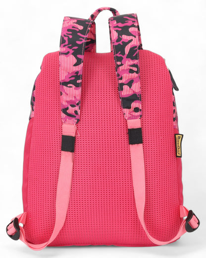 Buyooz Women Pink & White Graphic Daypack