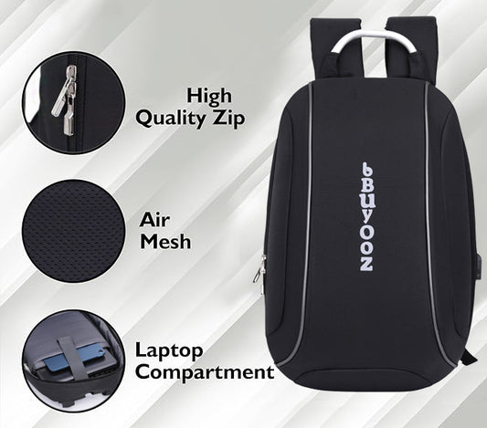 BUYOOZ Anti-Theft Laptop Backpack – Waterproof, USB Charging, Fits 15.6" – Travel & Business Bag
