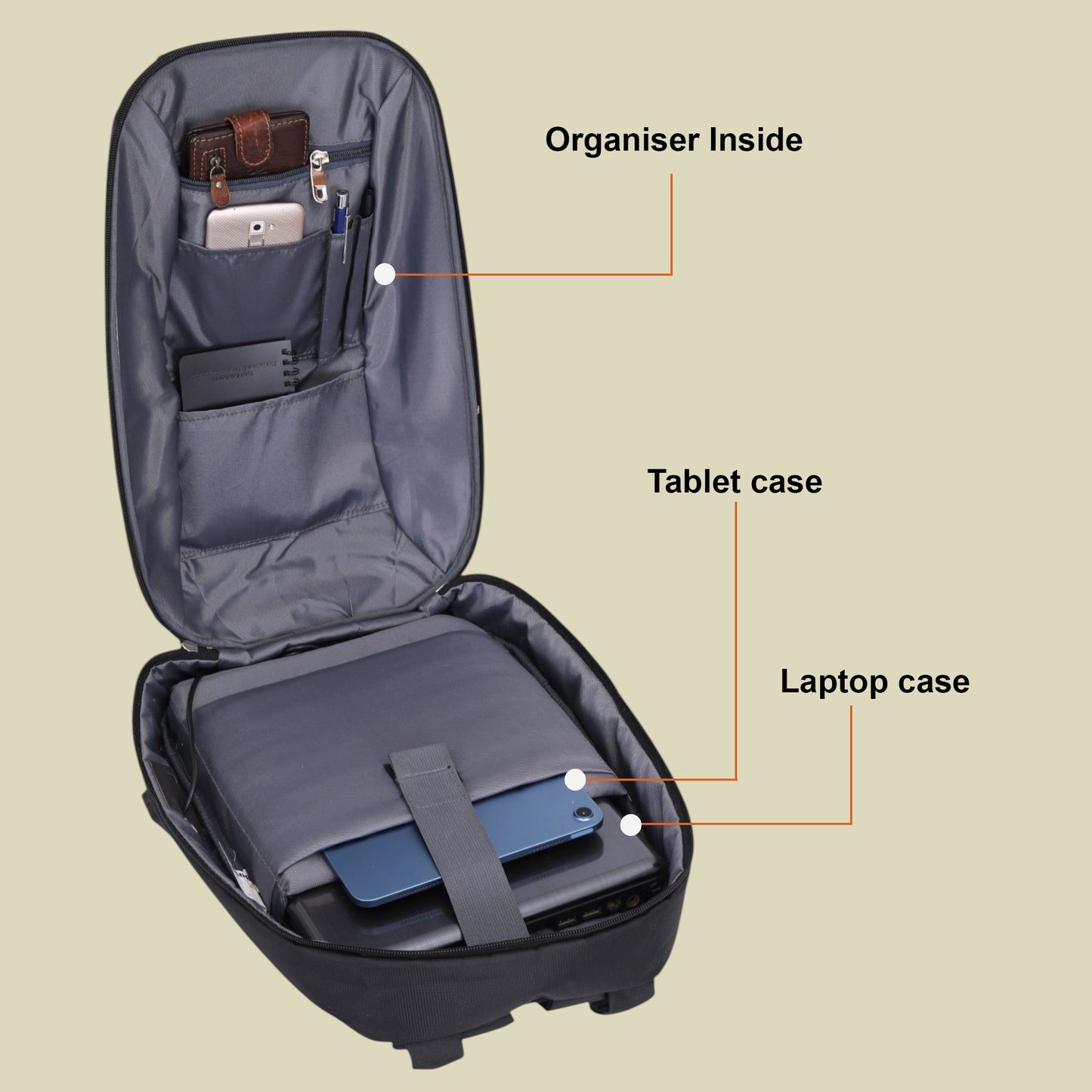 BUYOOZ Anti-Theft Laptop Backpack – Waterproof, USB Charging, Fits 15.6" – Travel & Business Bag